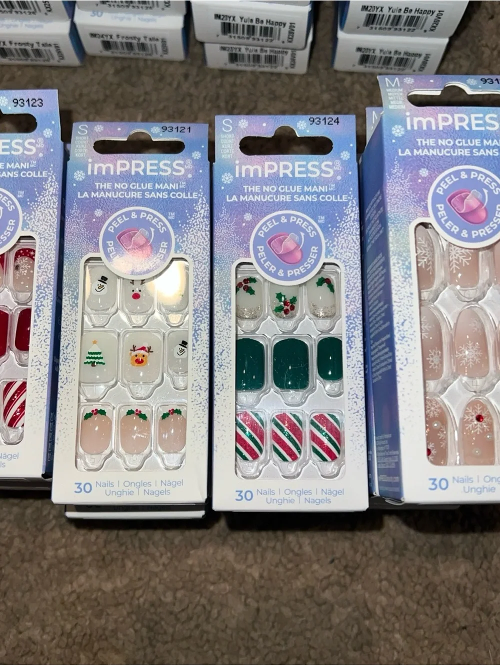 Lot of 35 imPRESS Press-On Nails Set Christmas bundle assorted - Picture 3 of 7